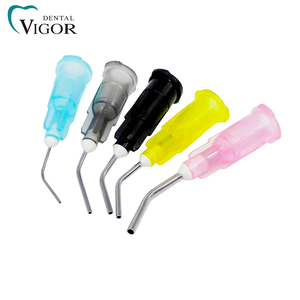 Puntas <span class=keywords><strong>de</strong></span> <span class=keywords><strong>jeringa</strong></span> para resina compuesta dental, puntas <span class=keywords><strong>de</strong></span> aguja dentales precurvadas y obtusas para fluidos - Product Image 2