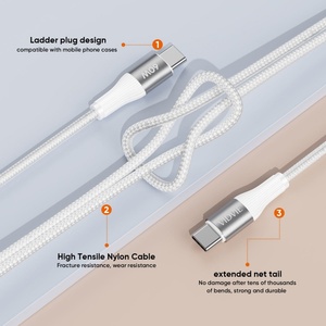 Cable de Carga Rápida para Teléfono Móvil <span class=keywords><strong>VIDVIE</strong></span> <span class=keywords><strong>Tipo</strong></span> <span class=keywords><strong>C</strong></span> a <span class=keywords><strong>C</strong></span>, Cable USB <span class=keywords><strong>C</strong></span> de 60 W, Cable <span class=keywords><strong>Tipo</strong></span> <span class=keywords><strong>C</strong></span> de Carga Rápida para iPhone y Android - Product Image 6
