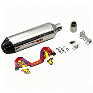 Tubo de Escape para Motocicleta de 470 mm de Longitud y 51 mm de Diámetro de Entrada, Silenciadores FMF 4T con Soporte, Universales para Motocicletas, Motocross, Scooters, Escape <span class=keywords><strong>Moto</strong></span> - Product Image 3