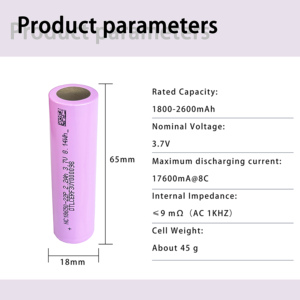 Batería de Iones de Litio 21700 de Gran Capacidad Personalizada de Fábrica, 3.7V 18650, 2600mAh-4500mAh, Recargable - Product Image 4