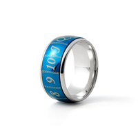 Bague anti-stress rotative de haute qualité pour homme, en acier inoxydable, avec chiffres de cartes à jouer, bijou anti-anxiété