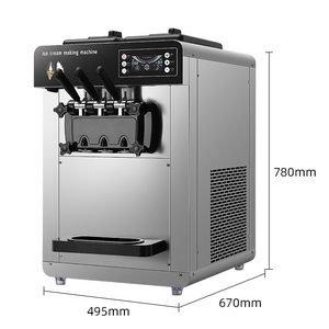 Máquina de Helado Suave Eléctrica de Mesa, 3 Sabores, Mezcla de Alta Producción, Máquina de Conos Suaves Estilo <span class=keywords><strong>KFC</strong></span>, Control Digital, 220V - Product Image 2