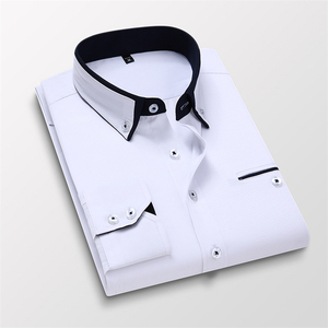 <span class=keywords><strong>Camicia</strong></span> da <span class=keywords><strong>uomo</strong></span> Casual a maniche lunghe <span class=keywords><strong>camicia</strong></span> da <span class=keywords><strong>uomo</strong></span> sottile <span class=keywords><strong>Slim</strong></span>-<span class=keywords><strong>fit</strong></span> Non stirante - Product Image 1