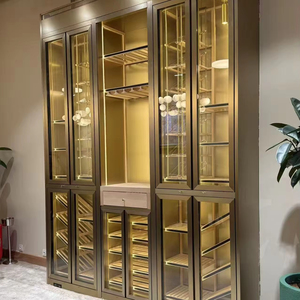 Armoire à vin personnalisée haut de gamme en acier inoxydable ultra-grande et à température constante pour la maison Restaurant Hôtel Lobby ou Club - Product Image 1