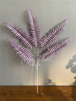 C-APF008 feuilles violettes artificielles, vente en gros, branche de fleur, feuille de tige, pour fête de mariage, décoration d'hôtel