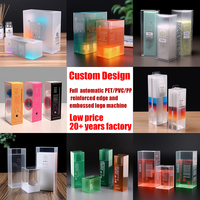Boîte d'emballage pliable en PVC transparent personnalisée pour sous-vêtements et vêtements, avec cintre intégré