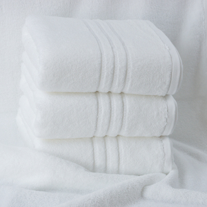 Toalha de Banho Branca Dobby Atacado Fio 16s Felpuda 100% Algodão Luxo Promoção para Hotel - Product Image 3