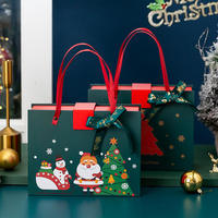 Boîte de sac en papier de carton de luxe avec logo personnalisé en gros emballage de boîtes cadeaux de Noël