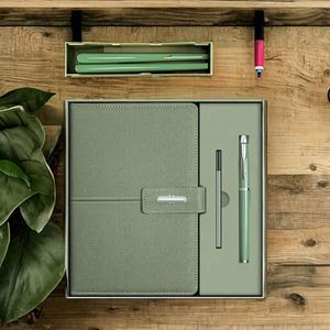 Imaiwill Promotional A5 Stationery <b>Set</b> Leather Cover <b>Notebook</b> Journal Pen for Personal Business Gifts Tradeshow Giveaways - Product Image 3