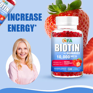 MOQ más bajo Beauty Gummy Candy Sin gluten 2X Fuerza extra para soporte de metabolismo 10000mcg Biotin Gummies - Product Image 6