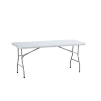 Nouveauté - Livraison rapide - Table de salle à manger pliable en plastique de 5 pieds - Facile à plier
