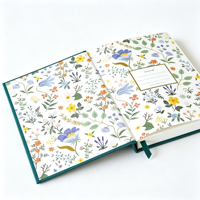 Carnet à couverture rigide brodé de fleurs A5, journal à fleurs en relief, pages intérieures lignées, carnet de notes décoratif vintage