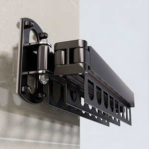 Giặt quần áo có thể thu vào vải móc gấp treo tường quần áo treo giá không gian-tiết kiệm có thể gập lại vải khô giá - Product Image 6