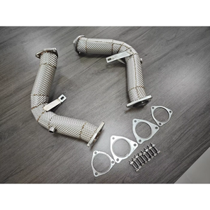 Tubería de Escape con Protección Térmica Contach para <span class=keywords><strong>Audi</strong></span> S4 S5 <span class=keywords><strong>A6</strong></span> A7 A8 B8 Q5 SQ5 <span class=keywords><strong>3.0</strong></span> TFSI, Tubería de Escape 2007+ - Product Image 4