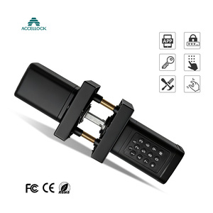 सुरक्षा थोक उच्च गुणवत्ता वाले एल्यूमीनियम मिश्र धातु परिपत्र लीवर मोर्टिज़ टेन पासवर्ड डेडलॉक दरवाजा लॉक ट्यूया ऐप क्लाउड लकड़ी के लिए - Product Image 1