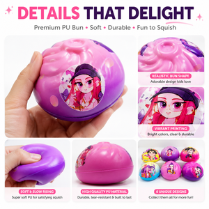 Juguetes Blandos de PU de Alta Calidad al por Mayor, Juguetes de Peluche de Panecillos al Vapor y Dumplings de Subida Lenta para Niños - Product Image 3