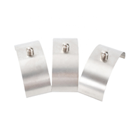 Clip à ressort en V plat à bouton simple ou double, en acier inoxydable nickelé, pour poteau de tente, tube de pagaie, avec verrouillage rapide