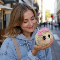 Peluche mignonne à pois avec nœud, jouet en peluche doux et brillant en vison synthétique, 13 cm, anti-stress à presser, cadeau pour filles et enfants
