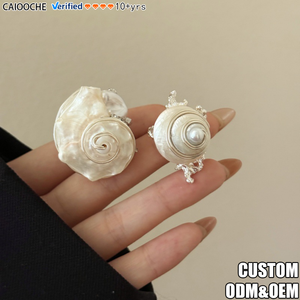 CAIOOCHE Bijoux de mode en gros style bohème océanique, <span class=keywords><strong>bague</strong></span> grande et empilable faite à la main en coquillage naturel vintage, cadeau pour <span class=keywords><strong>femme</strong></span> pour toutes occasions - Product Image 1