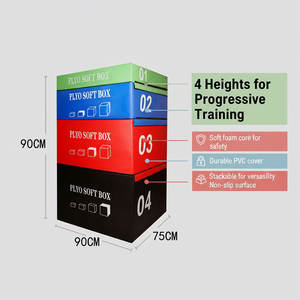 Caixa de Salto Plyométrica Macia 4 em 1 |   Caixa de Treinamento em Espuma EPE |   Caixa <span class=keywords><strong>Plyo</strong></span> de Múltiplas Alturas para Treinos de Força e Agilidade - Product Image 1