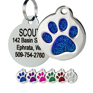 Hot <strong>Deals</strong> on Metal Sublimation Dog Tag Necklace <strong>Custom</strong> Printed Animal Theme Zinc Alloy Dog Name Tag for Home Decoration - Product Image 1