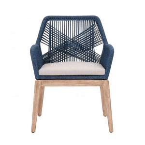 BM012 Modern Design Solid Wood Upholstered Rope Weave Dining <strong>Chair</strong> with Removable Cover for Home Bar &amp; Hotel Use - Product Image 1
