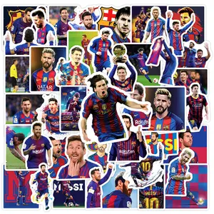 Nieuw 50 Stuks Voetbal Super Ster Stickers Voor Fans Cadeau Cool Sport Voetballer Messi Sticker