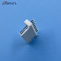 Conector Terminal Macho JINDA 2510-8A de 8 Pines y 2.54mm, Terminal de Latón para PCB, IP67, Corriente Nominal 3A 250V, Aplicación Recta Vertical