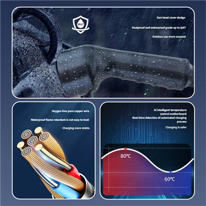 วอลล์บ็อกซ์ 11.5 กิโลวัตต์ 48 แอมป์ ป้องกันน้ำ IP65 ปลั๊ก J1772 สายเคเบิล 5 เมตร สถานีชาร์จไฟฟ้ากระแสสลับสำหรับบ้าน  แปลง/อัปเกรดอินเทอร์เฟซ GBt - Product Image 3