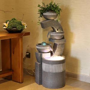 <span class=keywords><strong>Fontaine</strong></span> <span class=keywords><strong>d</strong></span>'eau <span class=keywords><strong>d</strong></span>écorative pour l'<span class=keywords><strong>intérieur</strong></span> et l'extérieur, cascade créative en résine illuminée avec lumière LED, bassin à poissons - Product Image 3