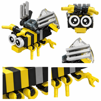 Set de Bloques de Construcción de Insectos Abeja, Juguete Educativo STEM, Ladrillos DIY, Kit de Modelo Animal, Regalo Creativo para Niños de 6 Años en Adelante
