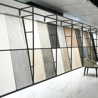 Panneau mural en bois dur de construction de taille personnalisée Carreau de céramique Plaque de poinçonnage suspendue pour support en métal et granit en pierre pour salle d'exposition
