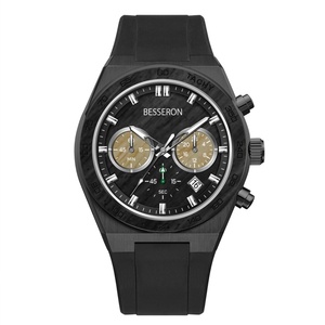 Reloj Deportivo Ecológico de Cuarzo con Cronógrafo de Acero Inoxidable para Hombre, con Logotipo OEM ODM, Esfera de Madera, Resistente al Agua 5BAR, Correa de Goma - Product Image 6