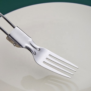 Xách tay thân thiện với môi tối giản thép không gỉ gấp Đũa Muỗng Nĩa với trường hợp cho du lịch cắm trại ngoài trời dã ngoại - Product Image 3