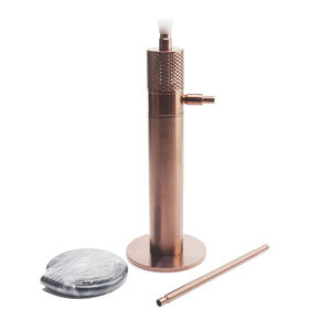 Juego de Cachimba de Acero Inoxidable Color Oro Rosa con Acabado Lacado, Pipa para Fumar Shisha con Manguera y Caja de Regalo para Bar - Product Image 1