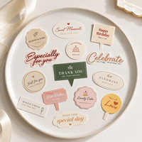 Cartes décoratives pour gâteaux de boulangerie, étiquettes de gâteau de formes variées pour anniversaire, remerciement et décoration de desserts