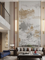 Bee Tide Lamp Gallery Nouvelle Applique Murale Longue LED de Luxe de Style Chinois pour Salons, Hôtels, Villas en duplex, Clubs, Couloirs