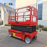 TDER makaslı kaldırma 6m 8m 10m 14m elektrikli makaslı kaldırma tablası kendinden tahrikli hidrolik Platform fiyat atölye için
