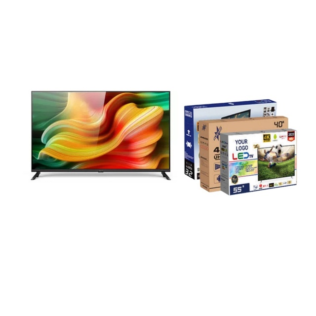 Multi-size Wall Mounted TV 32 40 43 Inch OEM Android Multi-function Full HD Flat Screen Borderless Intelligent WiFi Television
