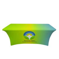 Couverture de table ajustée personnalisée en promotion 4ft 6ft 8ft publicité extérieure événement sportif pour salons professionnels nappe