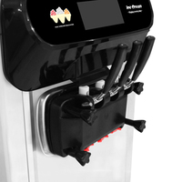 Machine à crème glacée verticale pour fabrication professionnelle, appareil Commercial pour faire de la glace populaire, 3 emplacements, en vente, 2020