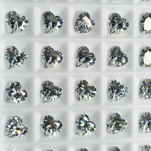 Heart Cut Cubic Zirconia Gemstone Clear For Jewelry Making 5ASPG Cut Lab Created Zircon Stone - Product Image 3