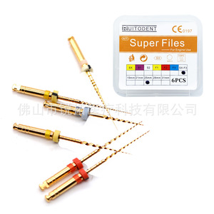 Ruitodent Super Files 6Pcs, limelettes en nickel-titane pour traitement endodontique dentaire, usage manuel - Product Image 4