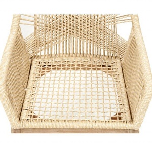 BM012 Modern Design Solid Wood Upholstered Rope Weave Dining <strong>Chair</strong> with Removable Cover for Home Bar &amp; Hotel Use - Product Image 4