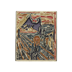 Nouvelle broche en alliage émaillé personnalisée, style peinture à l'huile rétro, inspirée <span class=keywords><strong>de</strong></span> la Nuit étoilée <span class=keywords><strong>de</strong></span> Van Gogh et du Scream <span class=keywords><strong>de</strong></span> <span class=keywords><strong>Munch</strong></span>, design créatif - Product Image 5
