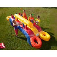 Table de jeu gonflable Airball : Jeu de carnaval interactif avec balles flottantes pour enfants et adultes, idéal pour les fêtes en plein air