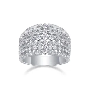 Anéis de noivado de diamante joias finas anéis de casamento personalizados para mulheres joias de anéis de casamento de moissanite