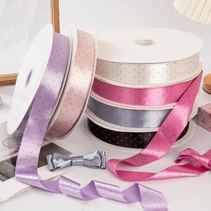 Ruban en acétate à pois de 2,5 cm/4 cm de qualité supérieure pour fleuristes, emballage cadeau haut de gamme, 100 yards/rouleau - Product Image 1