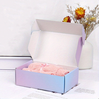 Échantillon gratuit boîte de papier cosmétique colorée matériaux recyclables Mailer ondulé Pr boîte beauté maquillage boîte d'emballage d'expédition