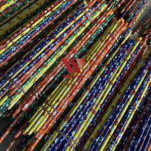 Palos de fregona de madera de PVC recubiertos de hilo italiano con flores de colores, venta al por mayor, manijas de escoba vietnamitas, escobas recogedoras - Product Image 1